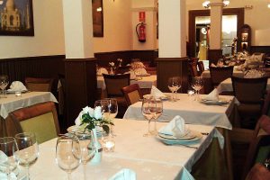 Classic interior of indian restuarant indianaroma in Calle de Ventura de la Vega Madrid Spain